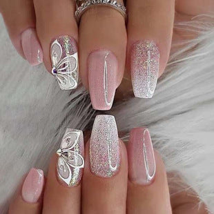 Hoja de manicura de plástico con forma de V en forma de V en forma de V al por mayor